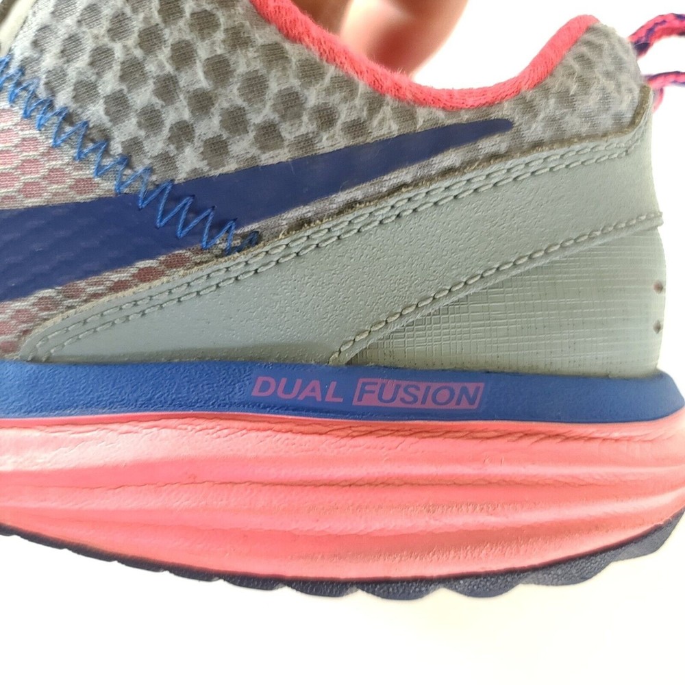Nike Dual Fusion Womens Size 8.5 Gray Pink Trail Running Athletic Shoes Sneakers - Picture 8 of 10